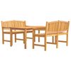 vidaXL Ensemble &agrave; manger de jardin 3 pcs Bois de teck massif