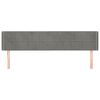 vidaXL T&ecirc;te de lit avec oreilles Gris clair 203x16x78/88 cm Velours