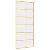 vidaXL Porte coulissante doré 90x205 cm verre ESG clair et aluminium