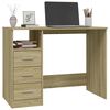 vidaXL Bureau avec tiroirs Ch&ecirc;ne sonoma 102x50x76 cm Bois d'ing&eacute;nierie
