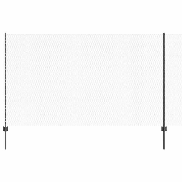 vidaXL Cl&ocirc;ture avec poteau Gris 1,4 x 50 m Acier et PVC