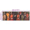 vidaXL Tapis de cuisine lavable impression cuill&egrave;re &eacute;pices 60x180 cm