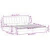 vidaXL Cadre de lit avec LED sans matelas Hanko rose 200x200 cm velours