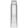 vidaXL Paniers &agrave; gabions arqu&eacute;s 7 pcs 400x50x160/180 cm fer galvanis&eacute;