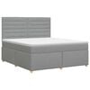 vidaXL Lit boxspring avec matelas Gris clair 140 x 190 cm Tissu