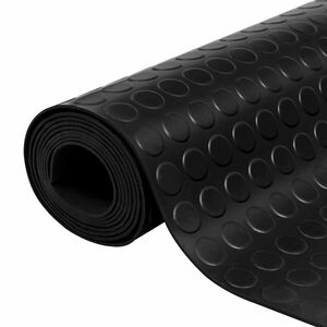 vidaXL Tapis de sol Noir 1,5 x 2 m Caoutchouc