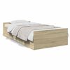 vidaXL Cadre de lit avec tiroirs sans matelas ch&ecirc;ne sonoma 75x190 cm