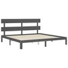 vidaXL Cadre de lit sans matelas gris 200x200 cm bois massif de pin