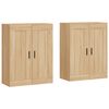 vidaXL Armoires murales 2 pcs ch&ecirc;ne sonoma bois d'ing&eacute;nierie