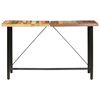 vidaXL Ensemble de bar 7 pcs Bois de r&eacute;cup&eacute;ration et cuir v&eacute;ritable