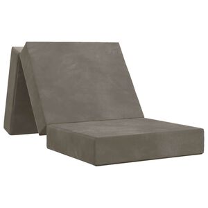 vidaXL Canap&eacute;-lit pliable 75 x 63 x 45 cm Gris clair