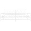 vidaXL Cadre de lit m&eacute;tal sans matelas et pied de lit blanc 193x203 cm