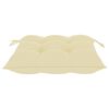 vidaXL Chaises de jardin lot de 4 et coussins blanc crème Teck solide