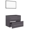 vidaXL Ensemble de meubles de salle de bain 2 pcs Gris brillant