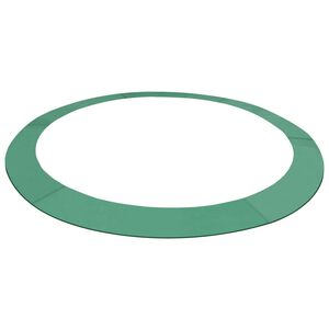 vidaXL Coussin de s&eacute;curit&eacute; PE Vert de trampoline rond de 3,05 m