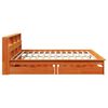 vidaXL Lit biblioth&egrave;que sans matelas cire marron 200x200 cm pin massif