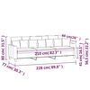 vidaXL Canap&eacute; &agrave; 3 places Gris clair 210 cm Tissu