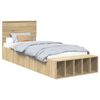 vidaXL Cadre de lit Ch&ecirc;ne Sonoma 90 x 200 cm Bois d'ing&eacute;nierie