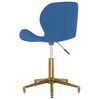 vidaXL Chaises pivotantes &agrave; manger lot de 4 bleu velours