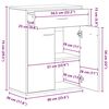 vidaXL Buffet Gris b&eacute;ton 60x30x75 cm Bois d'ing&eacute;nierie