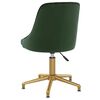 vidaXL Chaises pivotantes &agrave; manger lot de 6 vert fonc&eacute; velours
