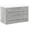 vidaXL Ensemble de meubles de salle de bain 2 pcs gris b&eacute;ton