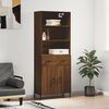 vidaXL Buffet haut Ch&ecirc;ne marron 69,5x34x180 cm Bois d'ing&eacute;nierie