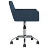 vidaXL Chaises pivotantes &agrave; manger lot de 4 bleu tissu
