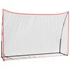 vidaXL Filet d'entra&icirc;nement de golf noir/rouge 305x91x213 cm polyester