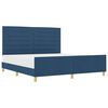 vidaXL Cadre de lit avec t&ecirc;te de lit Bleu 180 x 200 cm tissu