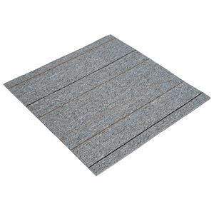 vidaXL Carreau de tapis Gris clair avec rayure 50 x 50 cm 4 pc