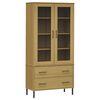 vidaXL Biblioth&egrave;que avec pieds en m&eacute;tal Marron 85x35x172,5cm Bois OSLO