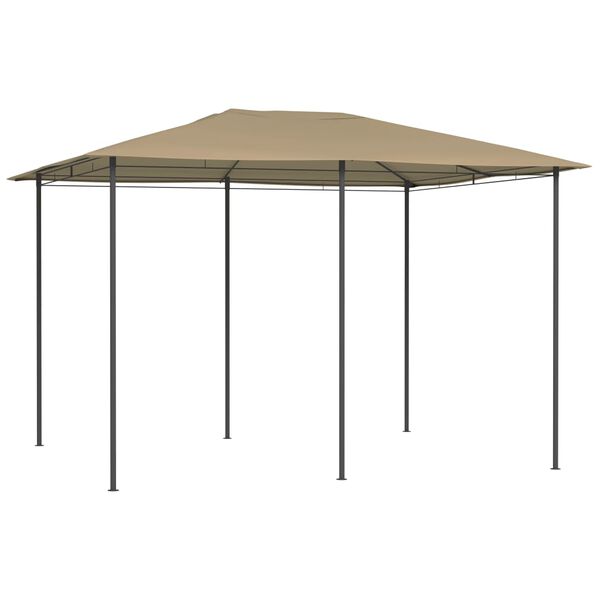 vidaXL Belvédère 3x4x2,6 m Taupe 160 g/m²