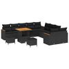 vidaXL Ensemble de canap&eacute; de jardin 13 pc Noir polyrotin