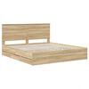 vidaXL Cadre de lit Ch&ecirc;ne Sonoma 180 x 200 cm Bois Ing&eacute;nierie