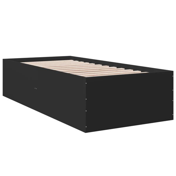 vidaXL Cadre de lit sans matelas noir 100x200 cm