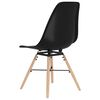 vidaXL Chaises &agrave; manger lot de 4 noir PP