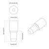 vidaXL Panneau de rayon 12 pcs Argent&eacute; 7 x 16 mm Fer