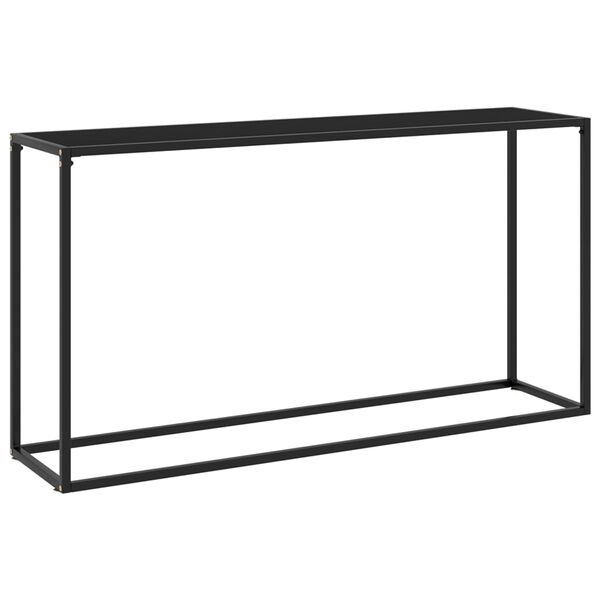 vidaXL Table console Noir 140x35x75 cm Verre tremp&eacute;