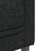 vidaXL Canap&eacute; &agrave; 3 places noir tissu