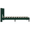 vidaXL Cadre de lit avec t&ecirc;te de lit Vert fonc&eacute; 80 x 200 cm Velours