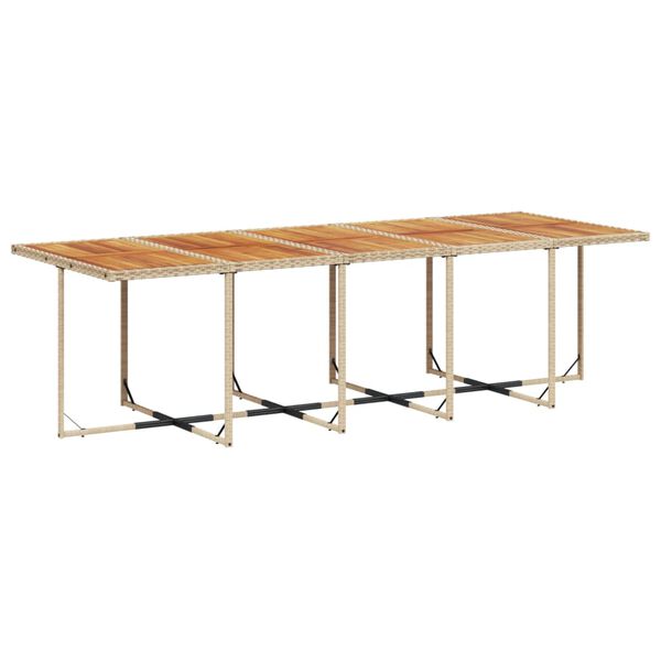 vidaXL Ensemble &agrave; manger de jardin et coussins 15 pcs beige