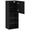vidaXL Ensemble meuble TV Montage mural Ch&ecirc;ne noir 40,5 x 30 x 102 cm