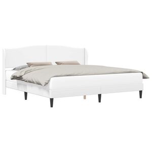 vidaXL Cadre de lit avec t&ecirc;te de lit Blanc 180 x 200 cm Simili cuir