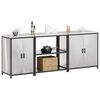 vidaXL Ensemble de rangement cuisine 3 pcs Argent&eacute; Acier inoxydable