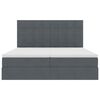 vidaXL Lit de Rangement avec matelas Gris fonc&eacute; 180 x 200 cm Velours
