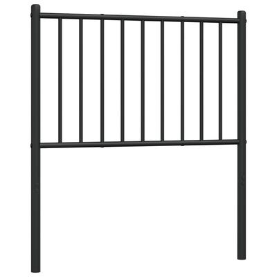 vidaXL Tête de lit métal noir 75 cm