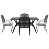 vidaXL Ensemble de salle &agrave; manger pour jardin 5 pcs Noir Aluminium