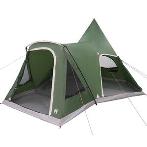 vidaXL Tente Teepee 5 personnes 5 personne Vert