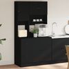 vidaXL Armoire de cuisine noir 95x50x180 cm bois d'ing&eacute;nierie